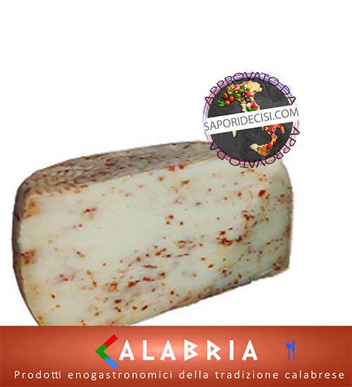 Formaggio Pecorino pepe rosso interno Artigianale Calabrese - immagine 2