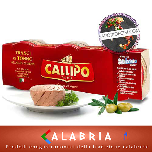 Tranci di Tonno all'Olio Extravergine di Oliva | Callipo 3x70 gr